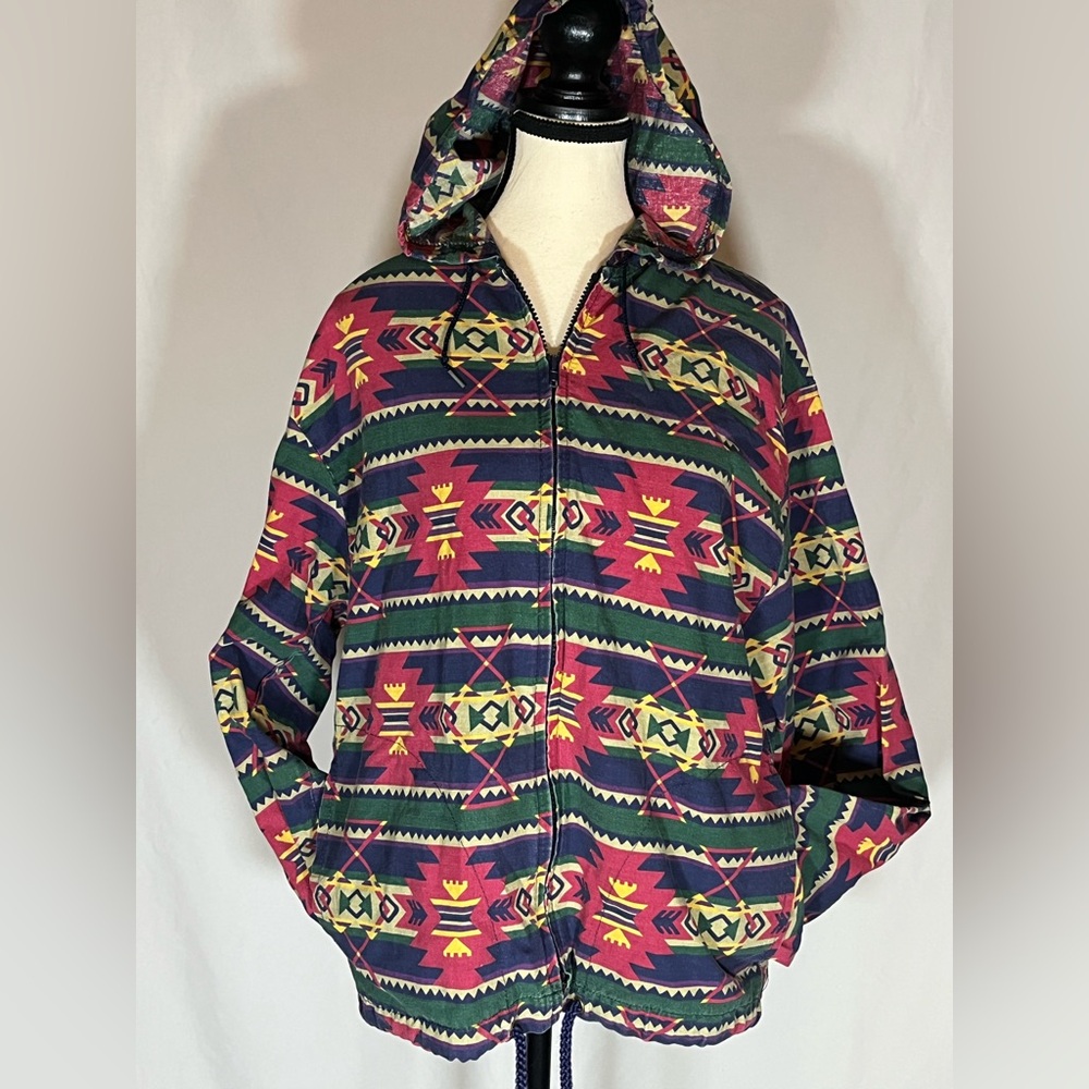 Vintage Southwestern Zip Up Hoodie - Picture 2 of 7